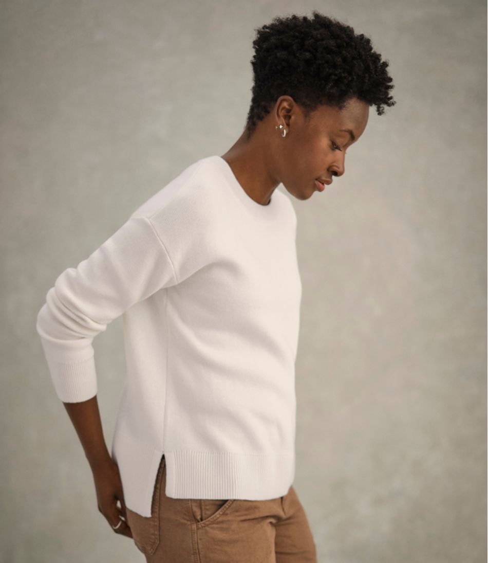 L.L.Bean Women's Wicked Soft Cotton/Cashmere Crewneck Sweater CLOTHING|SALE