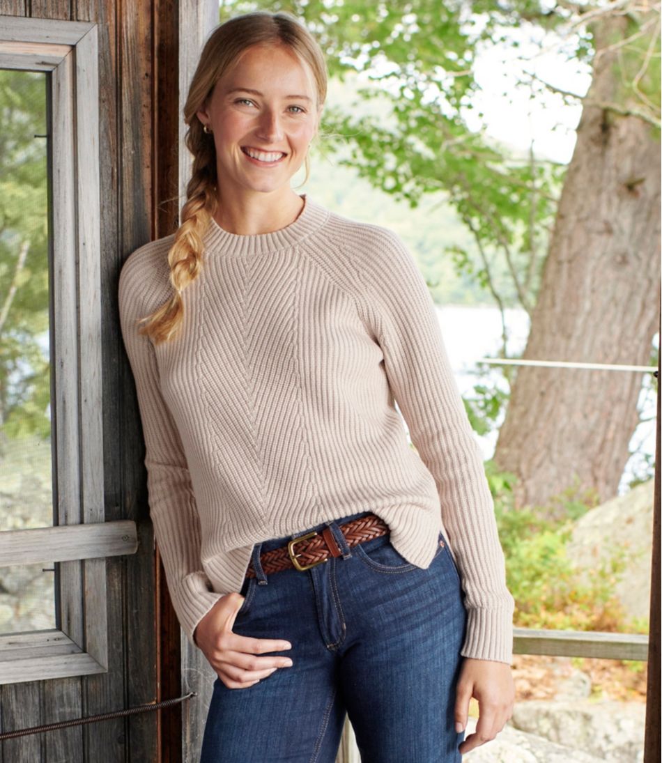 L.L.Bean Women's Mariner Shaker Sweater, Crewneck CLOTHING|SALE