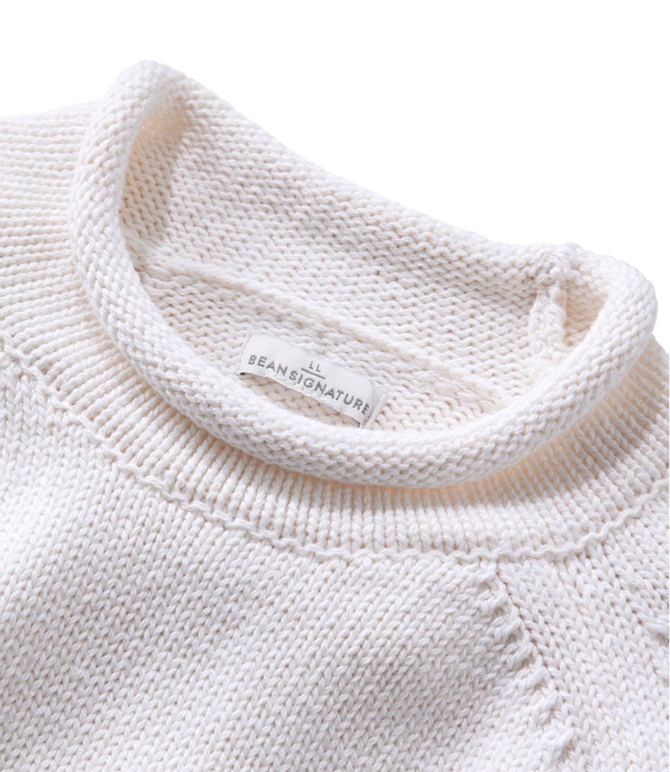L.L.Bean Women's Signature Original Cotton Sweater, Rollneck Novelty CLOTHING|SALE