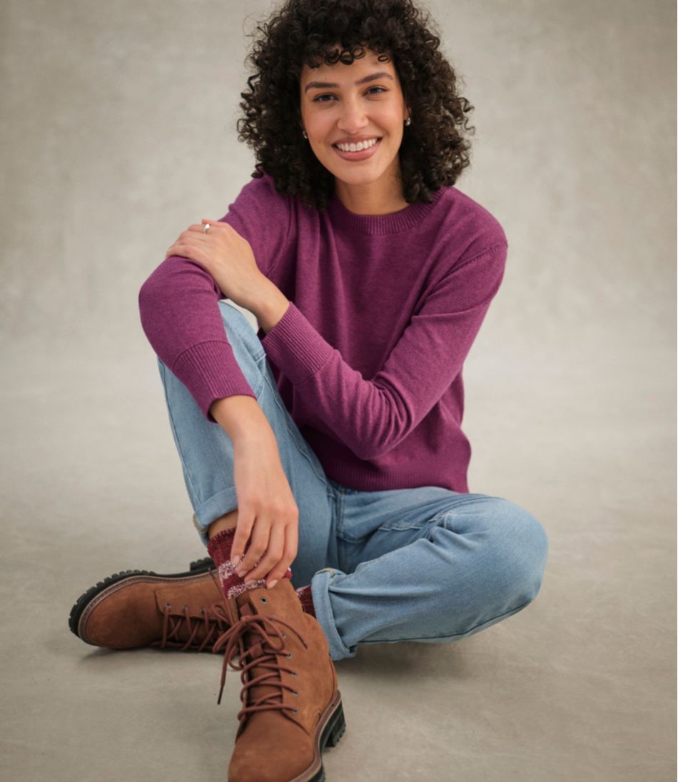 L.L.Bean Women's Cotton/Cashmere Sweater, Crewneck CLOTHING