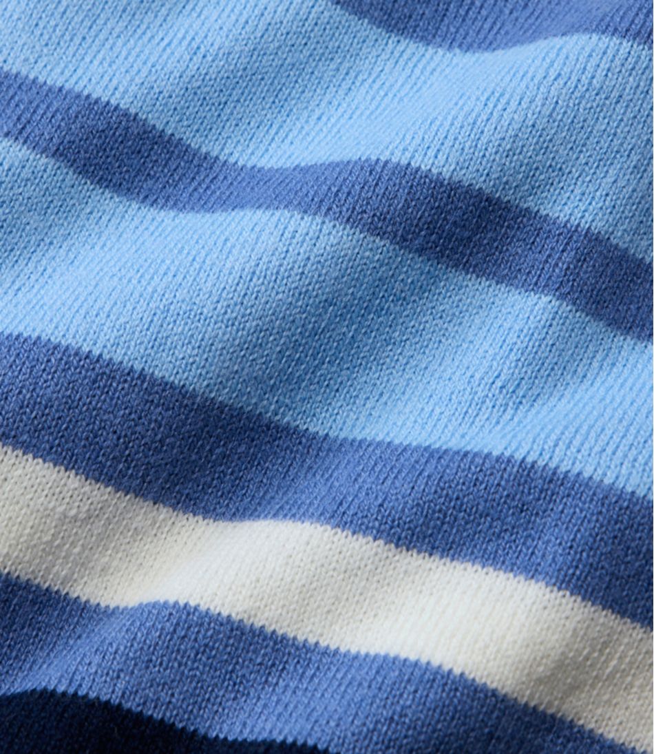 L.L.Bean Women's Cotton/Cashmere Sweater, Crewneck Stripe CLOTHING|SALE