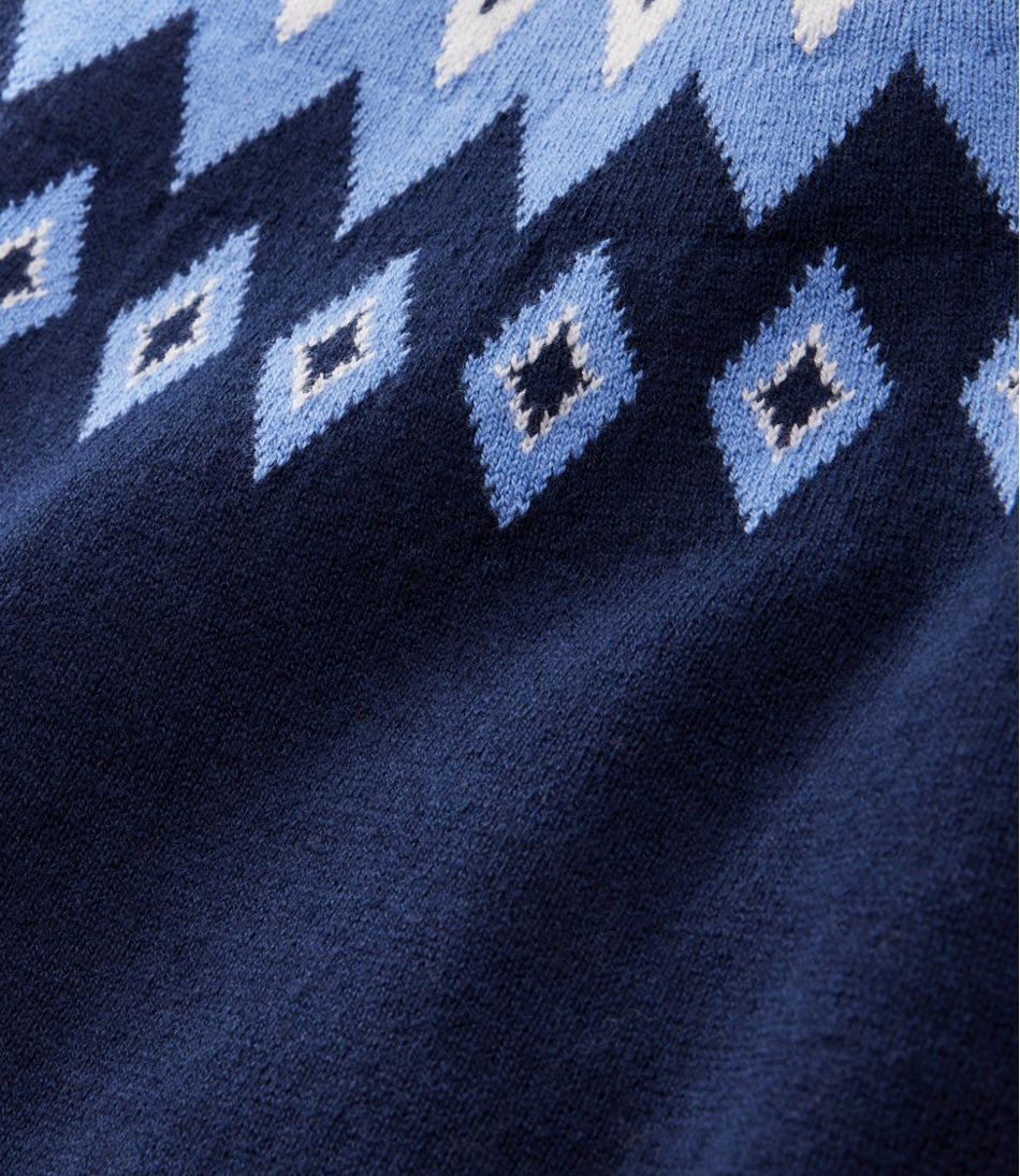 L.L.Bean Women's Cotton/Cashmere Sweater, Turtleneck Fair Isle CLOTHING|SALE