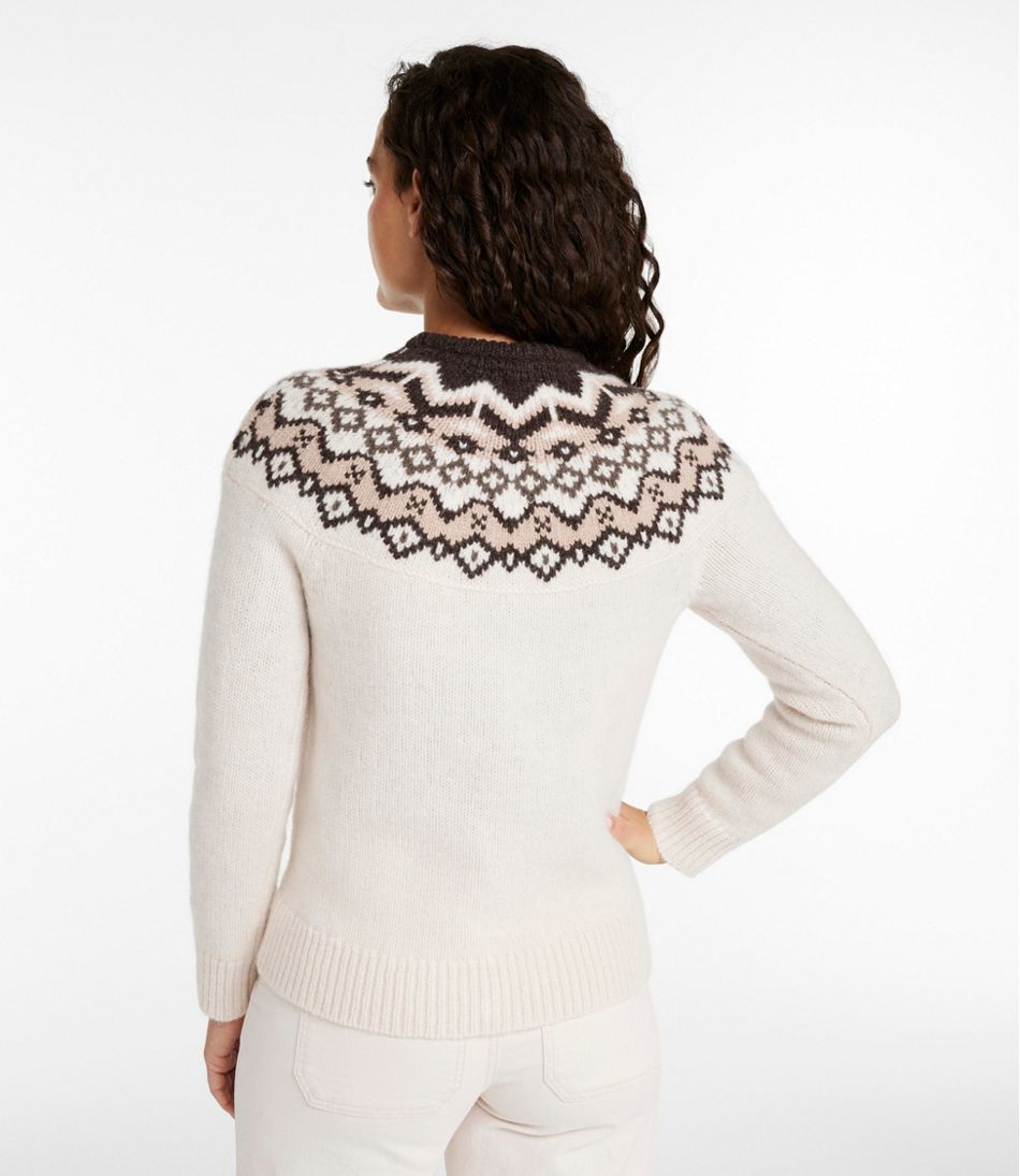 L.L.Bean Women's Bean's Classic Ragg Wool Sweater, Crewneck Fair Isle CLOTHING|SALE