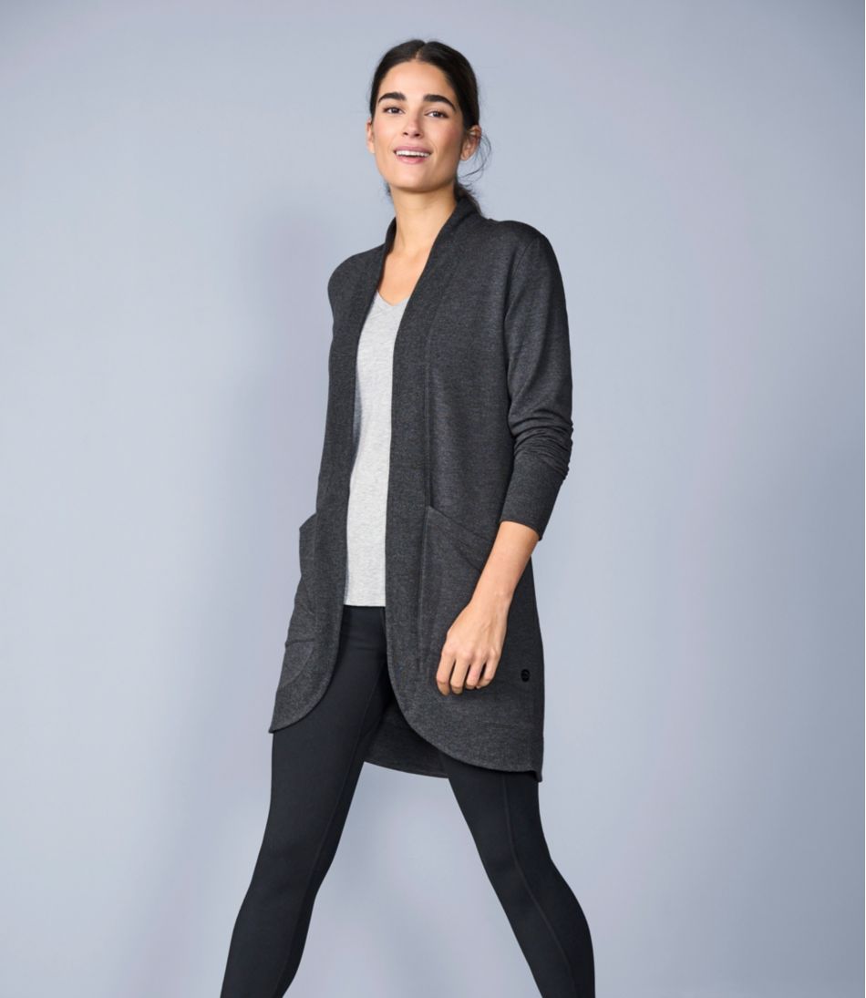 L.L.Bean Women's SoftFlex Long Open Cardigan CLOTHING|SALE