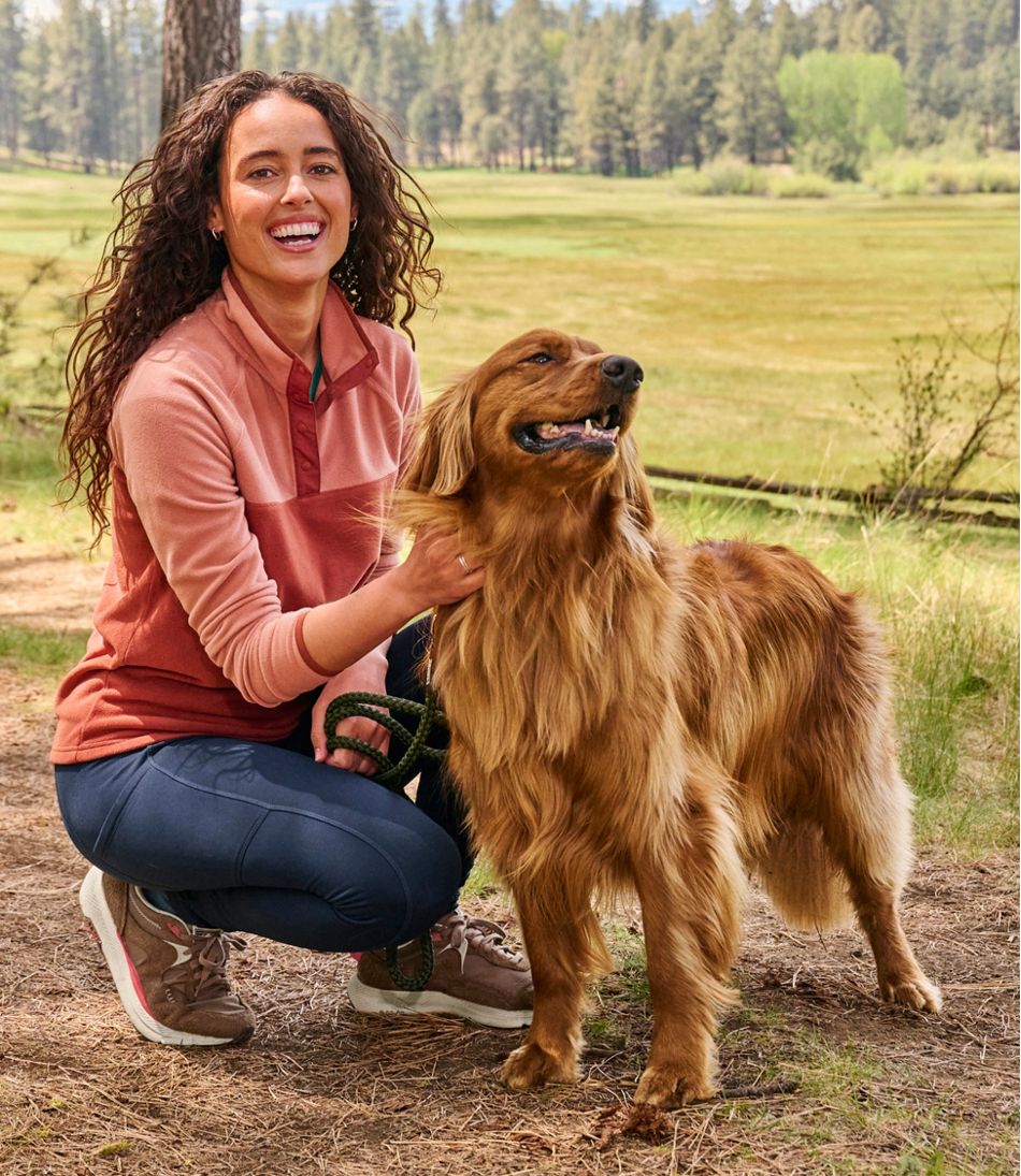 L.L.Bean Women's All Season Access Fleece Pullover, Colorblock CLOTHING|SALE
