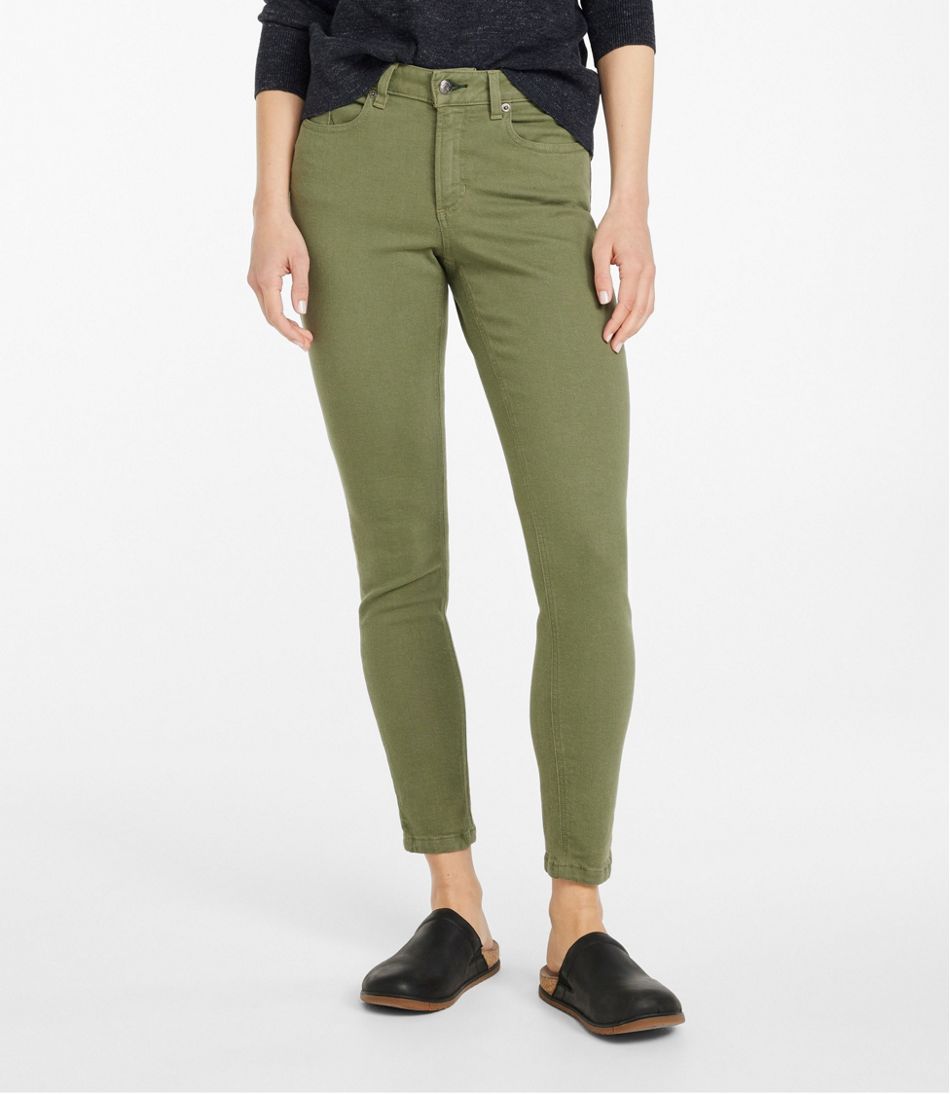 L.L.Bean Women's BeanFlex®Jeans, High-Rise Slim-Leg Ankle Color CLOTHING|SALE