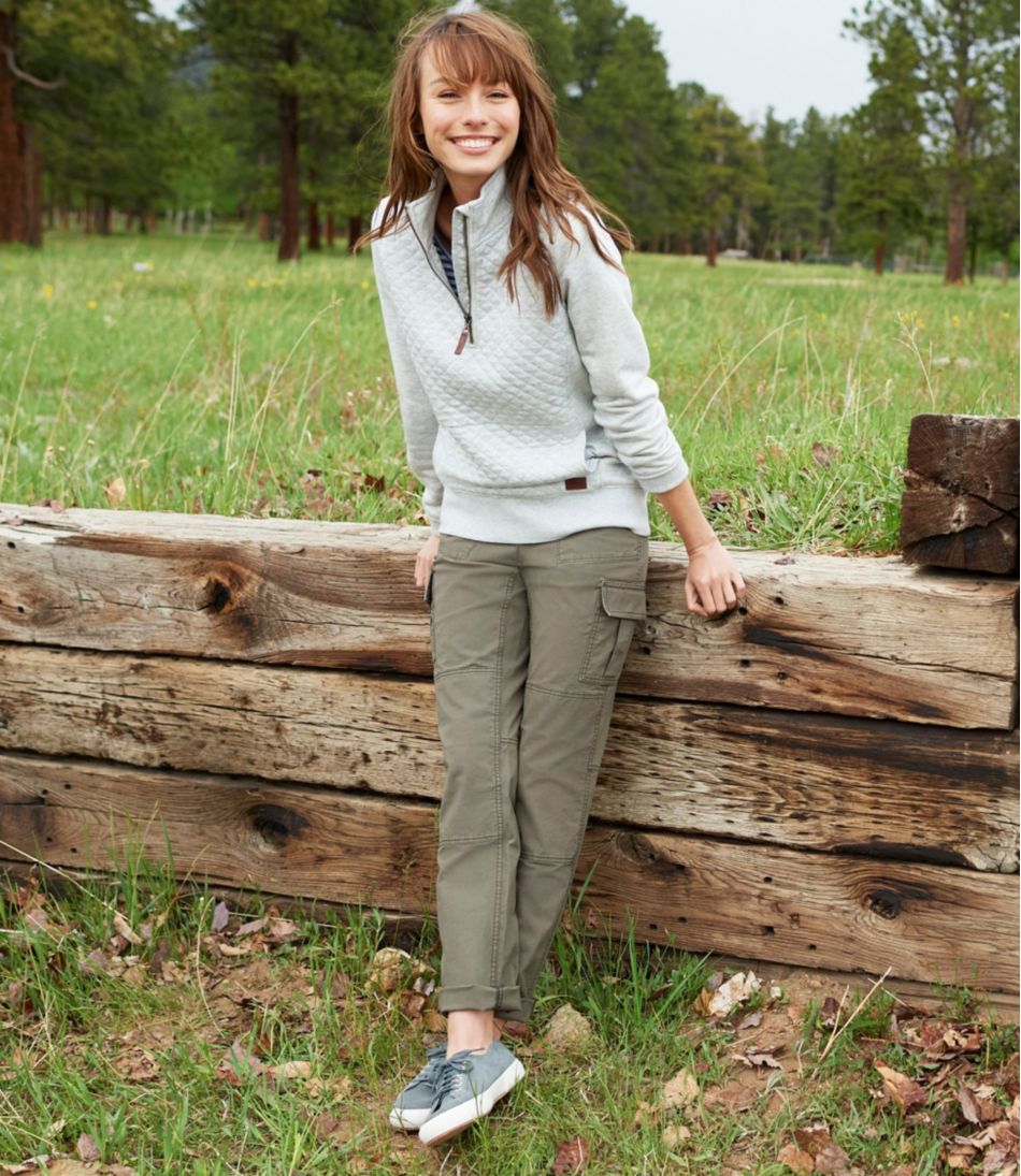 L.L.Bean Women's Stretch Canvas Cargo Pants, Mid-Rise Straight-Leg CLOTHING|SALE