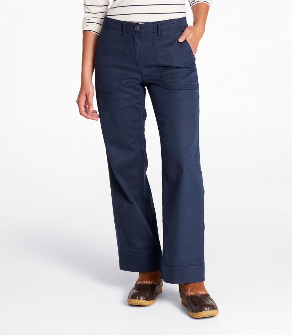 L.L.Bean Women's Signature Utility Pants, Mid-Rise Wide-Leg Ankle-Length CLOTHING|SALE