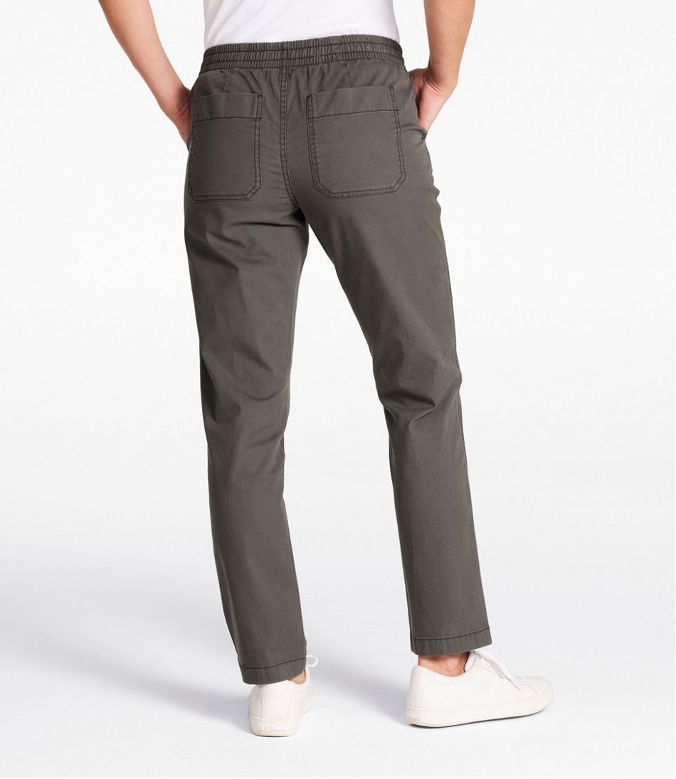 L.L.Bean Women's Lakewashed Chino Pants, Mid-Rise Pull-On Ankle CLOTHING|SALE