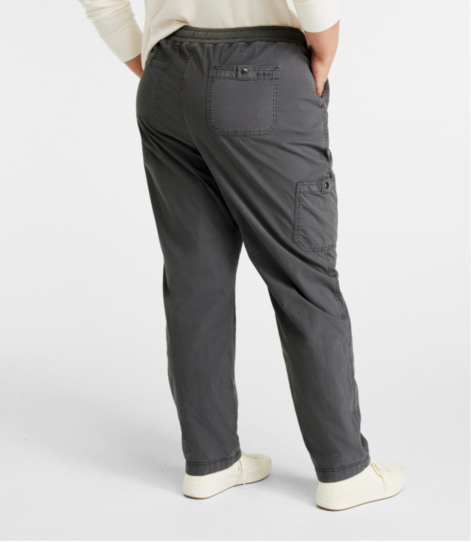 L.L.Bean Women's Stretch Ripstop Pull-On Pants, Slim-Leg Fleece-Lined CLOTHING|SALE