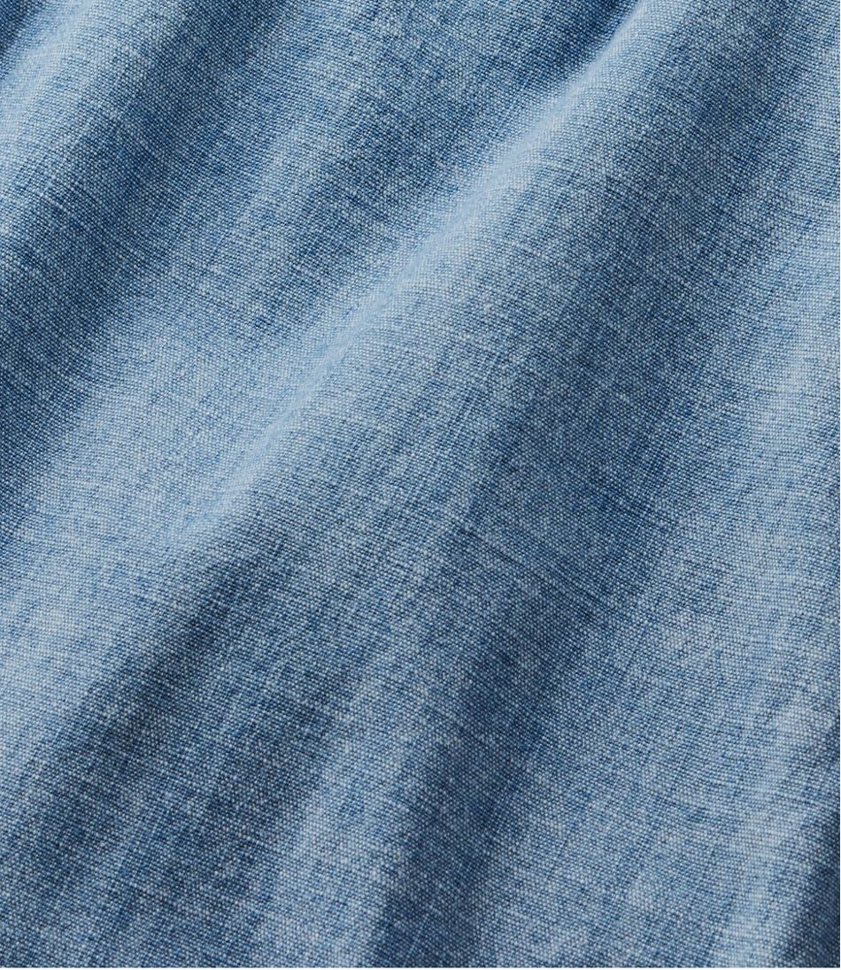 L.L.Bean Women's Lakewashed Pull-On Chinos, Mid-Rise Chambray Ankle Pants CLOTHING