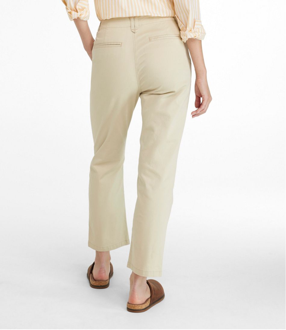 L.L.Bean Women's Signature Easy-Cotton Pleated Chinos, Ankle CLOTHING|SALE