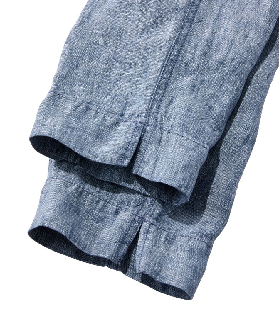 L.L.Bean Women's Premium Linen Pull-On Ankle Pants, Mid-Rise Tapered-Leg CLOTHING|SALE