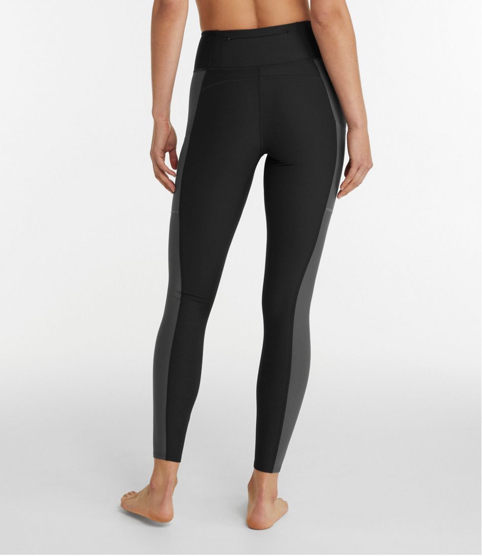 L.L.Bean Women's Everyday Performance 7/8 Leggings, High-Rise Pocket Colorblock CLOTHING|SALE