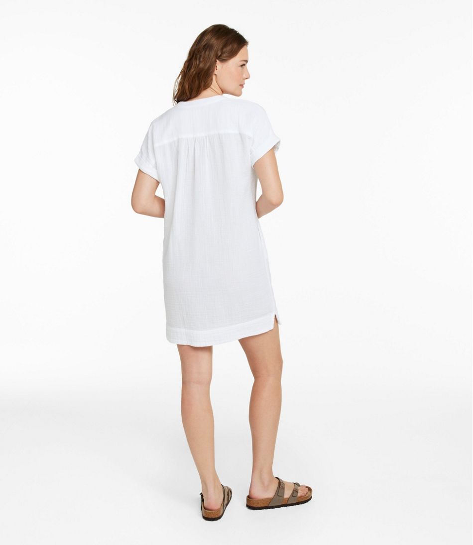 L.L.Bean Women's Cloud Gauze Short-Sleeve Shift Dress CLOTHING