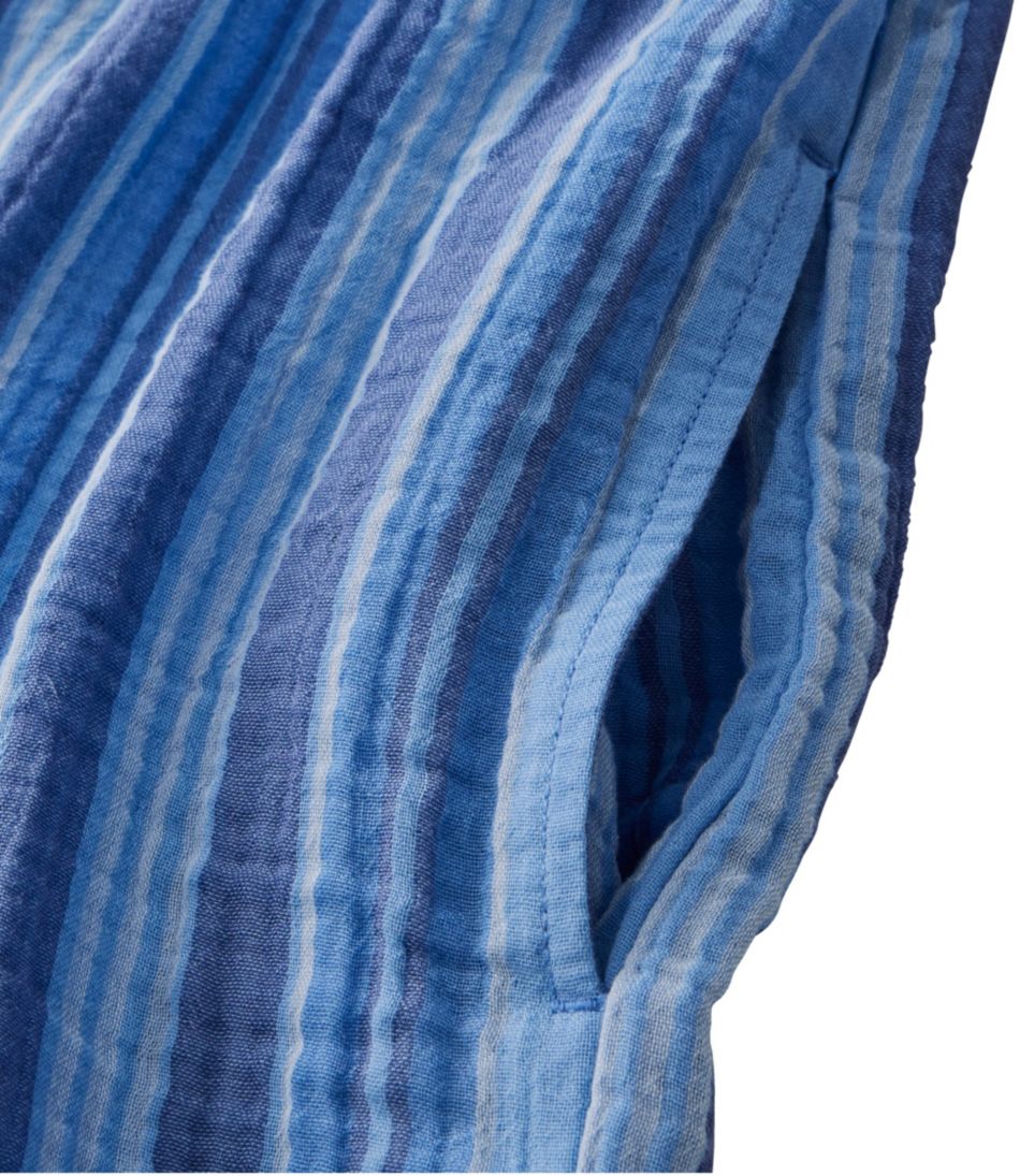 L.L.Bean Women's Cloud Gauze Short-Sleeve Shift Dress, Stripe CLOTHING
