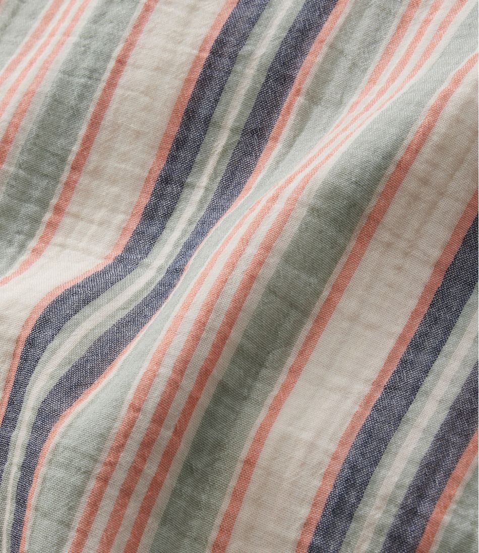 L.L.Bean Women's Cloud Gauze Short-Sleeve Shift Dress, Stripe CLOTHING