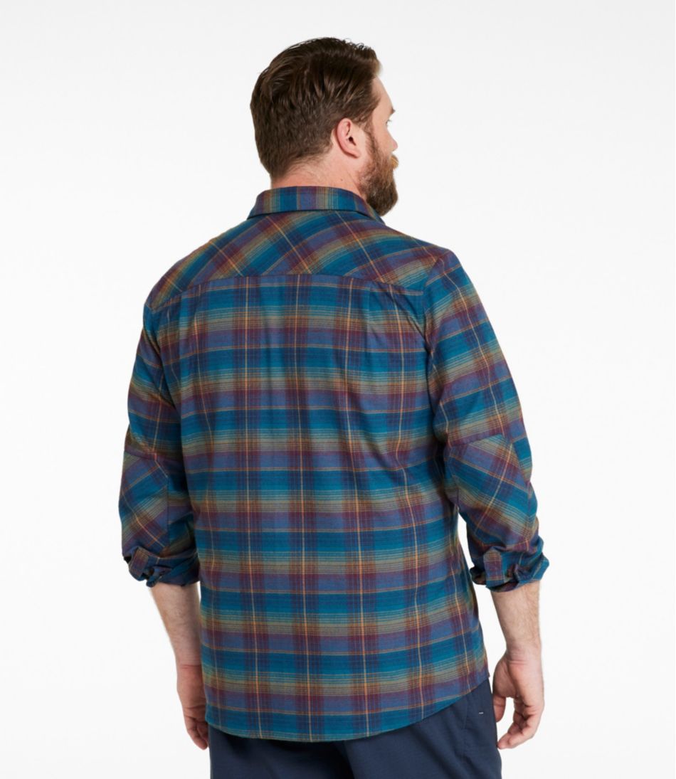 L.L.Bean Men's Katahdin Performance Flannel Shirt, Slightly Fitted SALE|CLOTHING
