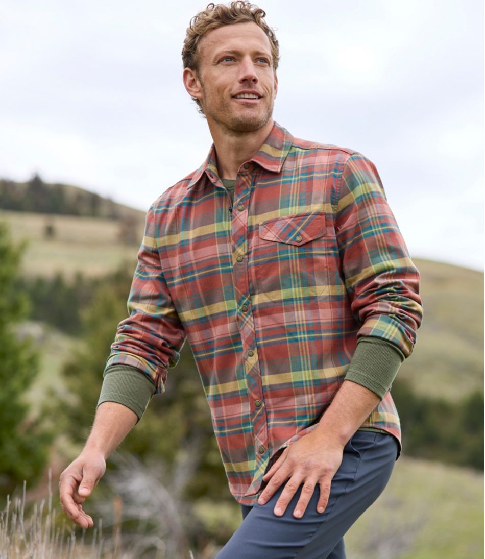 L.L.Bean Men's Mountainside Brushed Performance Shirt SALE|CLOTHING