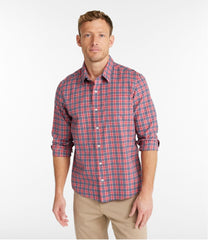 L.L.Bean Men's Wrinkle-Free Ultrasoft Brushed Cotton Shirt, Long-Sleeve, Slightly Fitted Untucked Fit SALE|CLOTHING