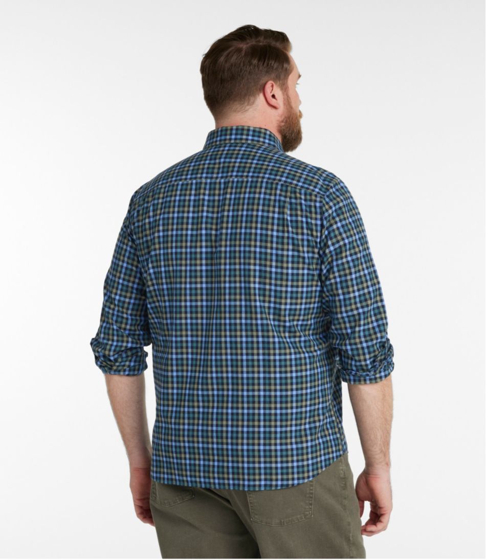 L.L.Bean Men's Wrinkle-Free Ultrasoft Brushed Cotton Shirt, Long-Sleeve, Slightly Fitted Untucked Fit SALE|CLOTHING