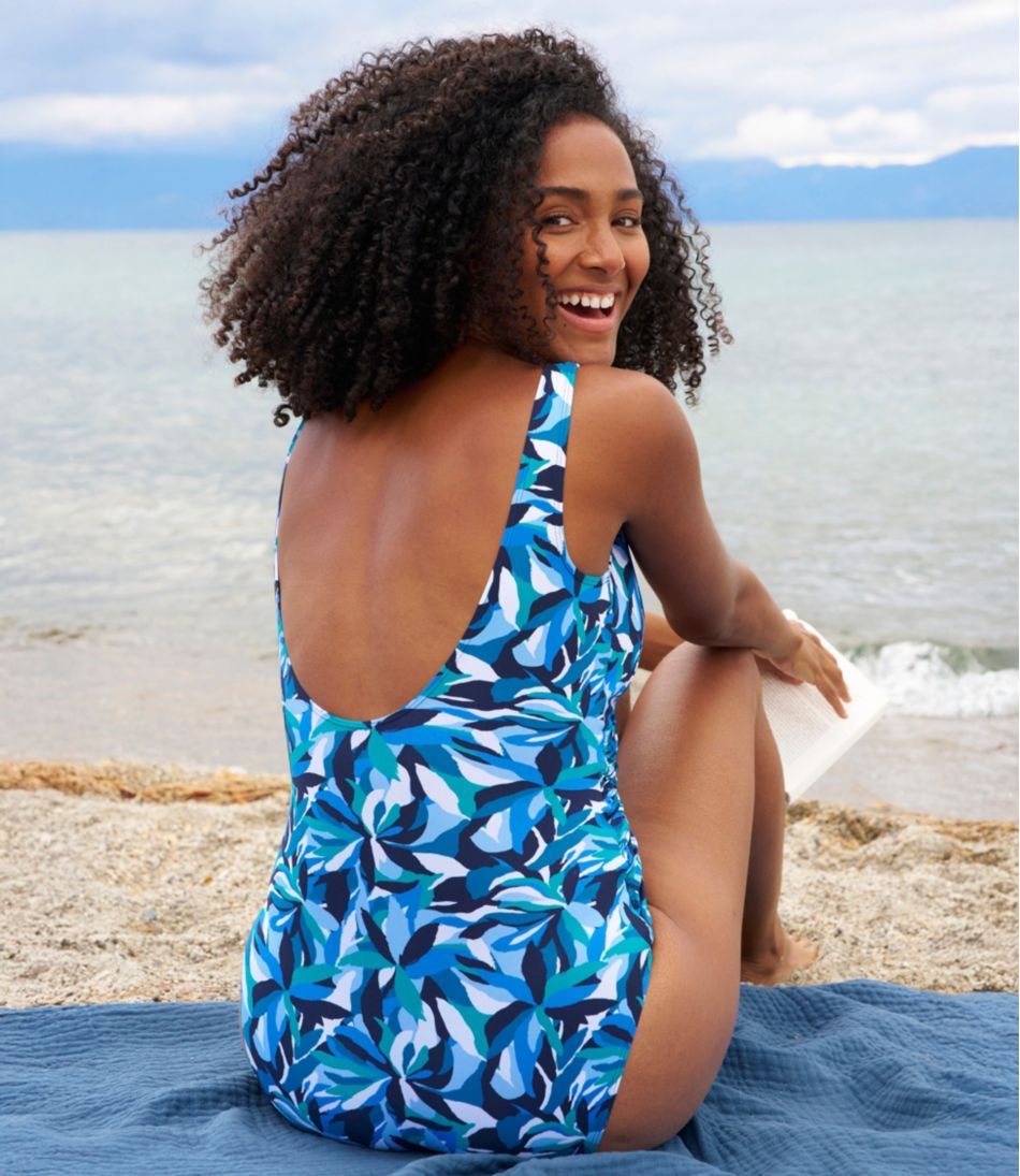 L.L.Bean Women's Shaping Swimwear, Tanksuit Print CLOTHING|SALE