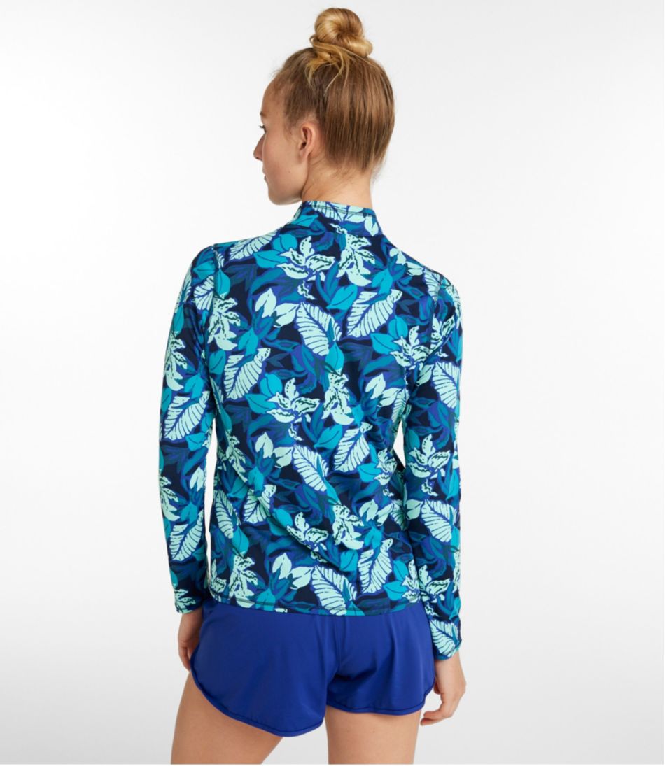 L.L.Bean Women's SunSmart® UPF 50+ Sun Shirt, Quarter-Zip Print CLOTHING|SALE