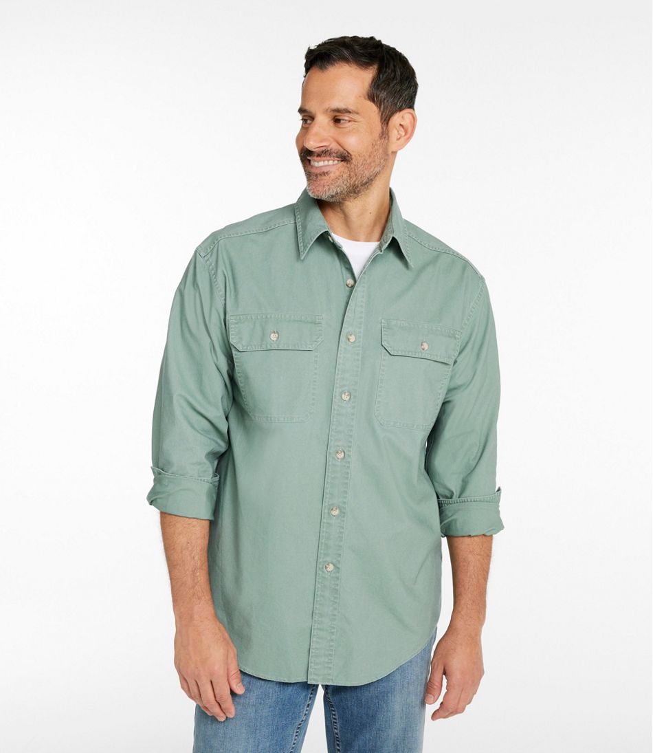 L.L.Bean Men's Sunwashed Canvas Shirt, Traditional Fit CLOTHING|SALE