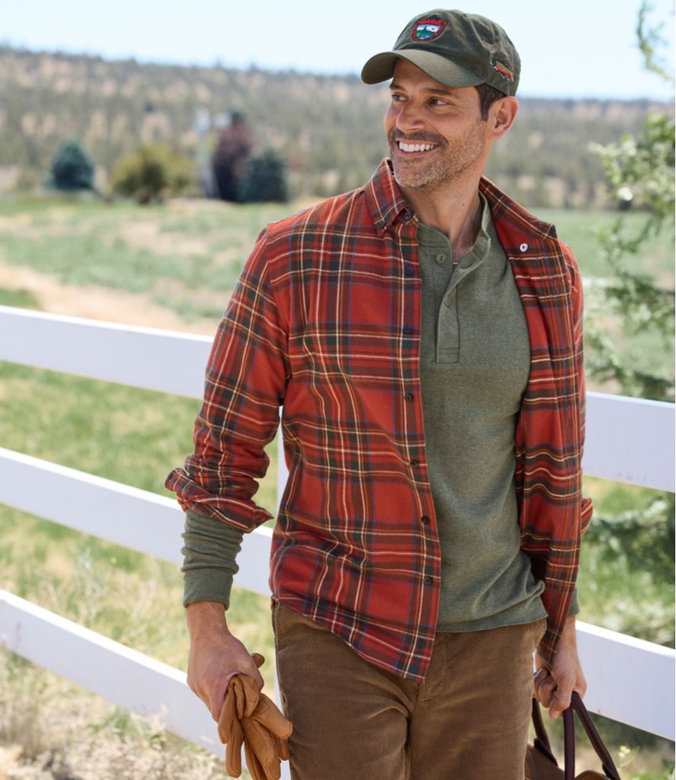 L.L.Bean Men's Scotch Plaid Flannel Shirt, Slightly Fitted CLOTHING|SALE