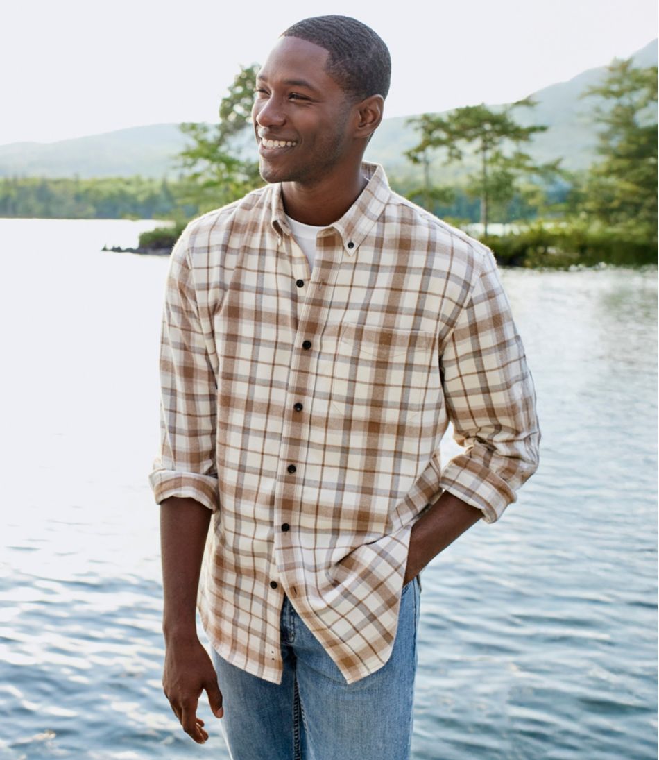 L.L.Bean Men's Scotch Plaid Flannel Shirt, Slightly Fitted CLOTHING|SALE