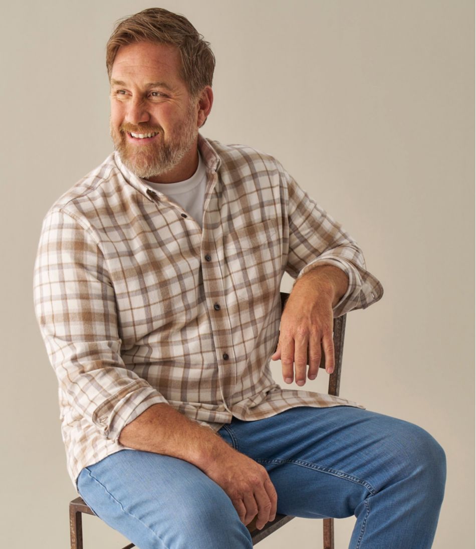 L.L.Bean Men's Scotch Plaid Flannel Shirt, Slightly Fitted CLOTHING|SALE