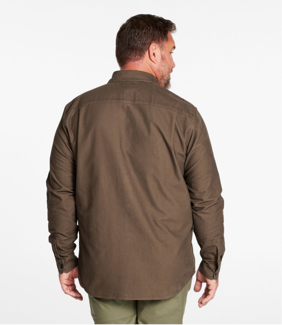 L.L.Bean Men's Bean's Moleskin Shirt, Slightly Fitted Untucked Fit CLOTHING|SALE