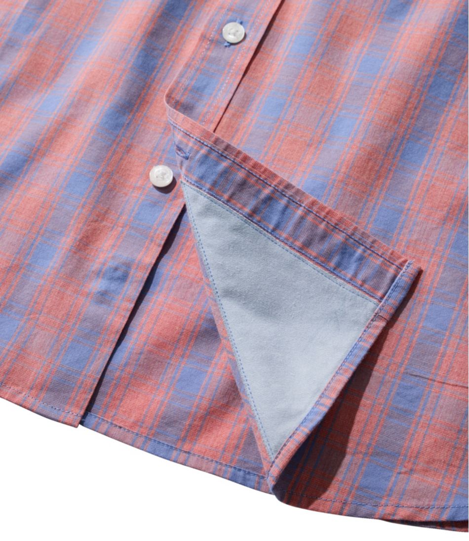 L.L.Bean Men's Comfort Stretch Performance® Shirt, Long-Sleeve, Slightly Fitted Untucked Fit, Plaid CLOTHING|SALE