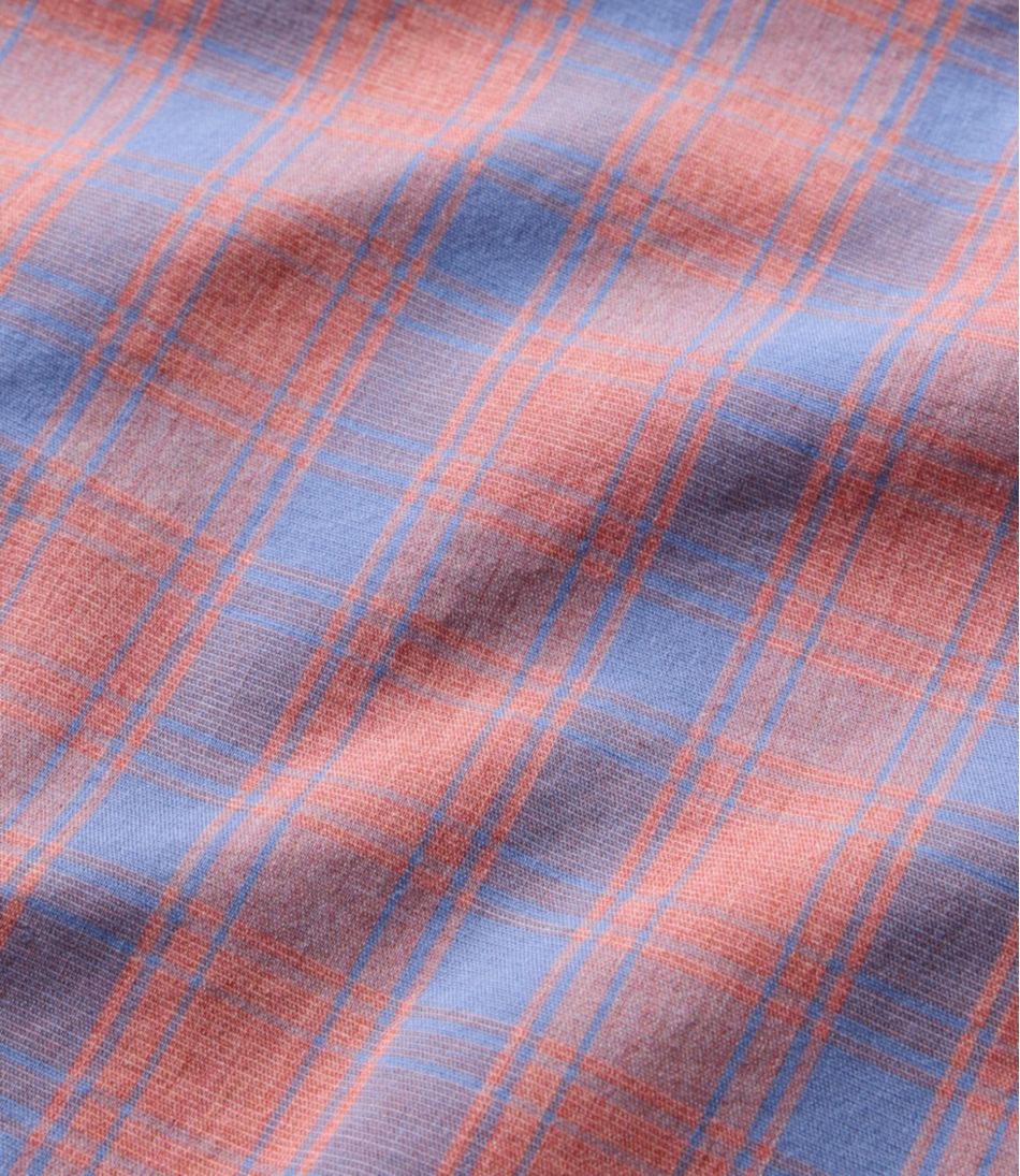 L.L.Bean Men's Comfort Stretch Performance® Shirt, Long-Sleeve, Slightly Fitted Untucked Fit, Plaid CLOTHING|SALE