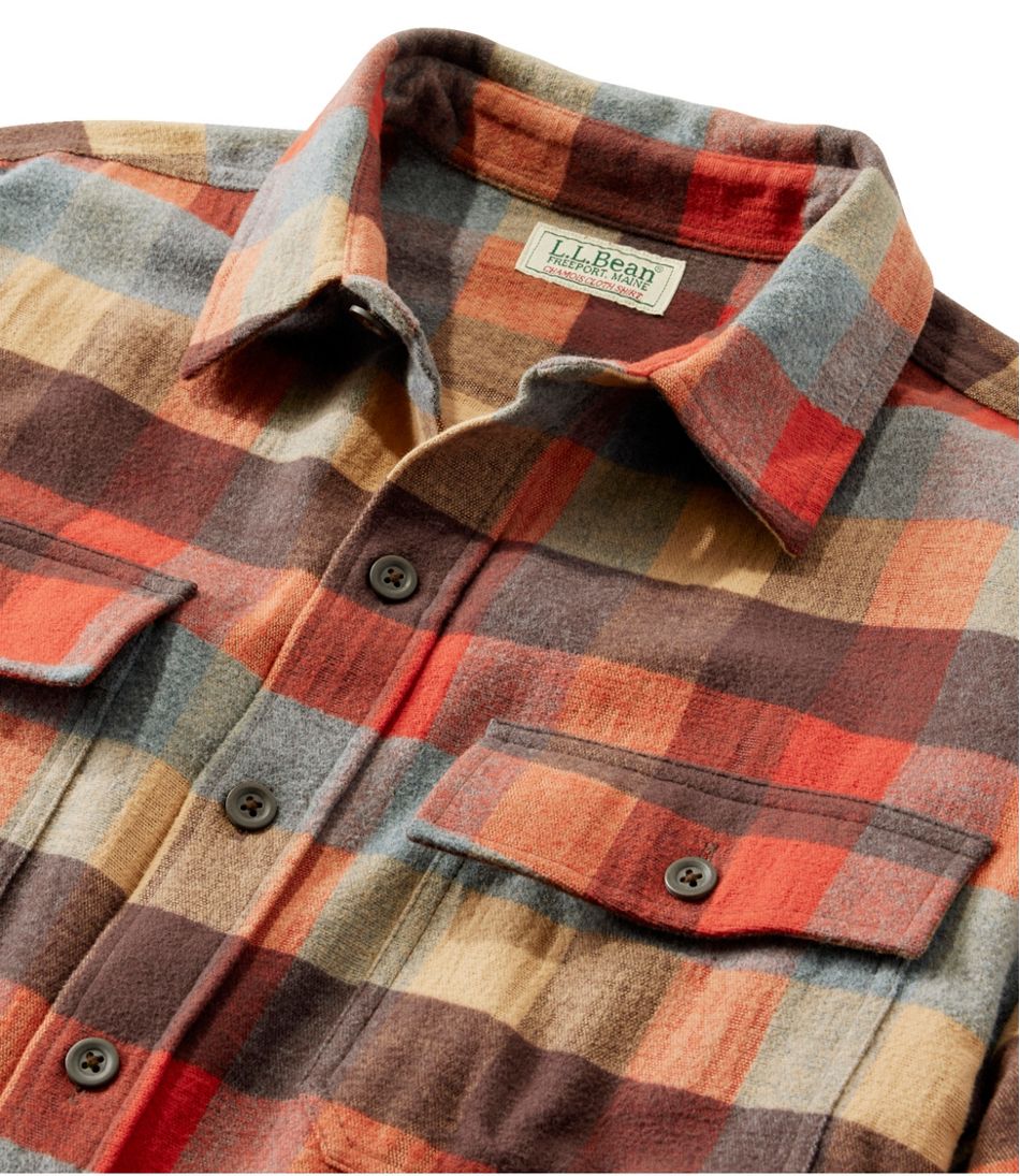 L.L.Bean Men's Chamois Shirt, Slightly Fitted, Plaid CLOTHING|SALE
