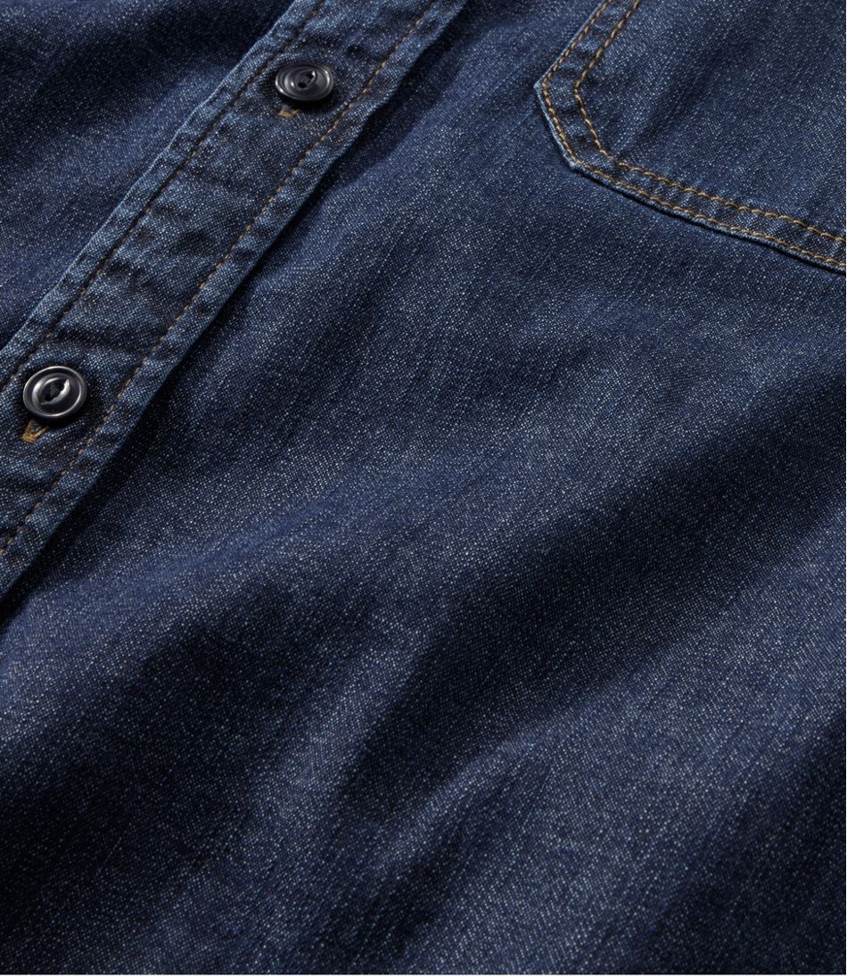 L.L.Bean Men's BeanFlex® Denim Shirt, Traditional Untucked Fit CLOTHING|SALE