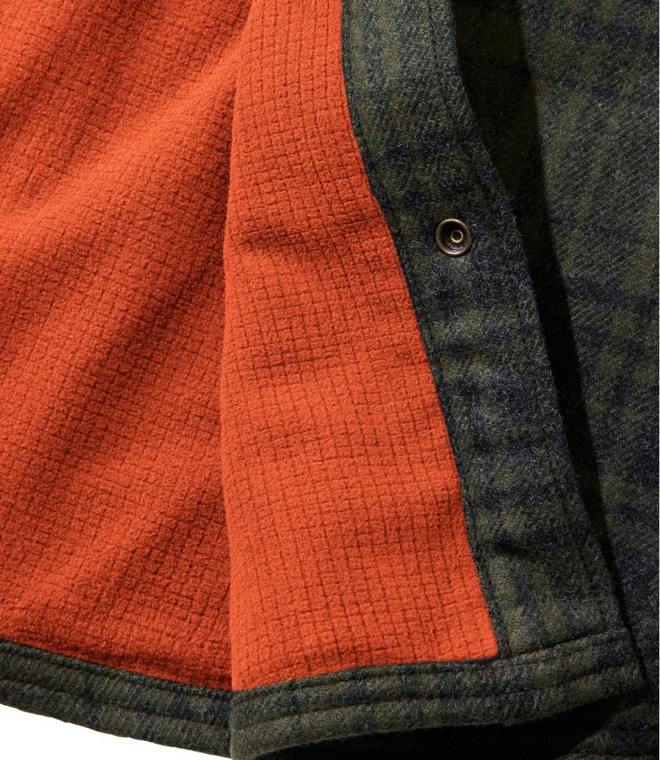 L.L.Bean Men's Maine Guide Lightweight Lined Wool Field Shirt, Plaid CLOTHING|OUTDOOR EQUIPMENT