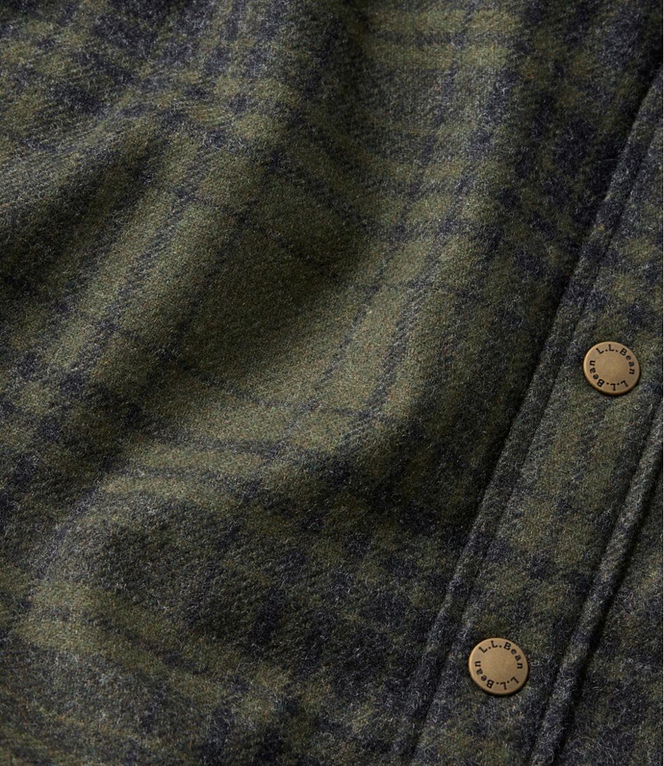 L.L.Bean Men's Maine Guide Lightweight Lined Wool Field Shirt, Plaid CLOTHING|OUTDOOR EQUIPMENT