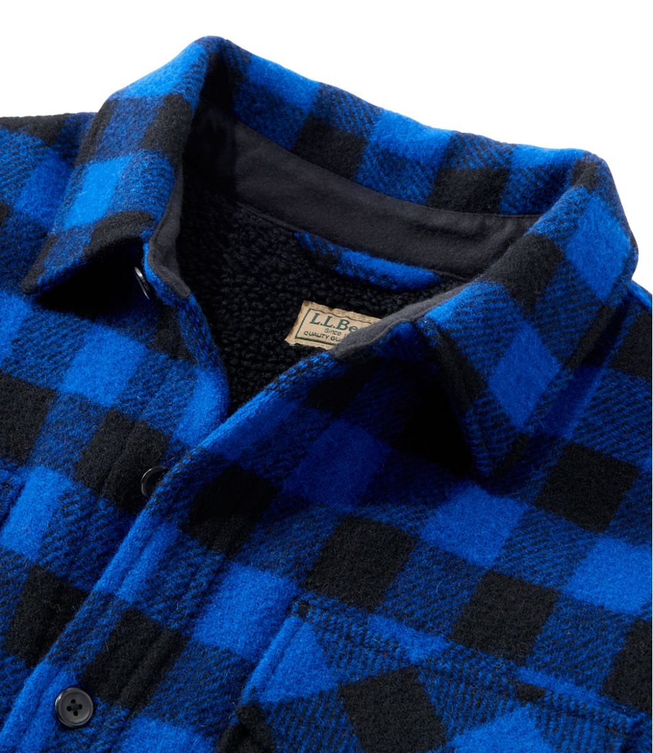 L.L.Bean Men's Maine Guide Sherpa Lined Wool Shirt CLOTHING|OUTDOOR EQUIPMENT