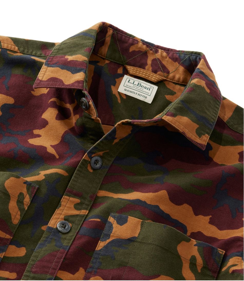 L.L.Bean Men's Bean's Moleskin Shirt, Slightly Fitted Untucked Fit, Print CLOTHING|SALE