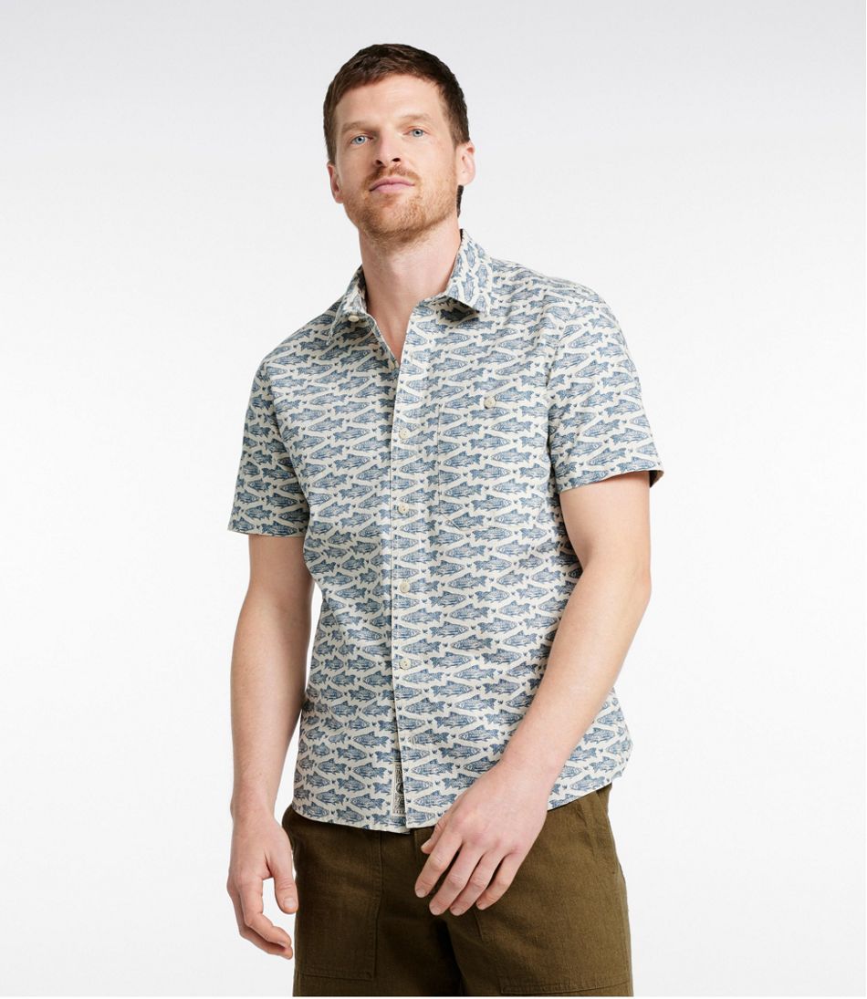 L.L.Bean Men's Signature Vacationland Shirt, Short-Sleeve, Slim Fit CLOTHING|SALE