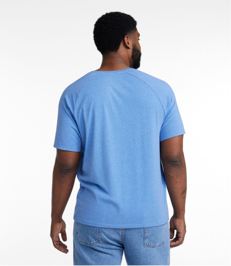 L.L.Bean Men's Comfort Stretch Pima Tee Shirt, Short-Sleeve Henley CLOTHING|SALE