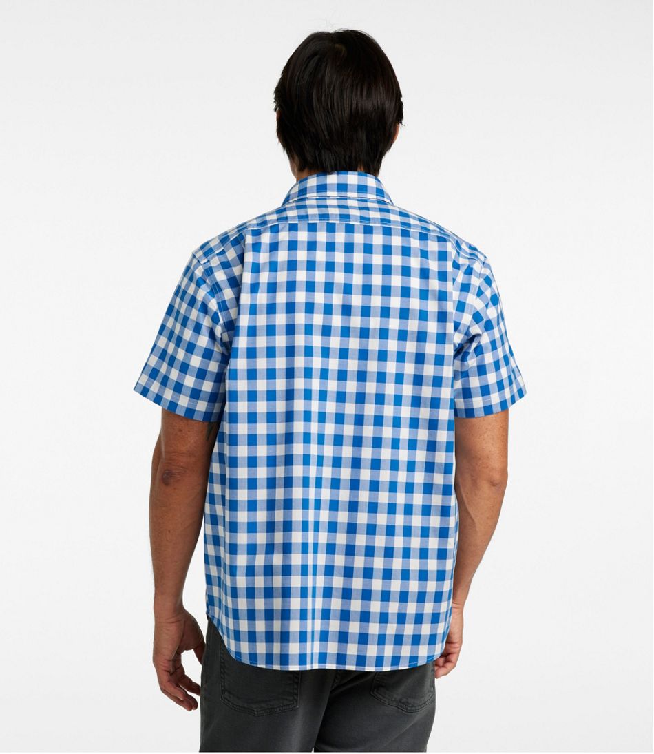 L.L.Bean Men's Bean's Wrinkle-Free Everyday Shirt, Traditional Untucked Fit, Plaid, Short-Sleeve CLOTHING|SALE
