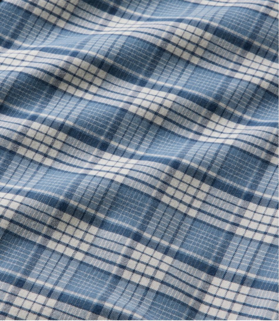 L.L.Bean Men's Comfort Stretch® Oxford, Slightly Fitted Untucked Fit, Short-Sleeve, Plaid CLOTHING|SALE
