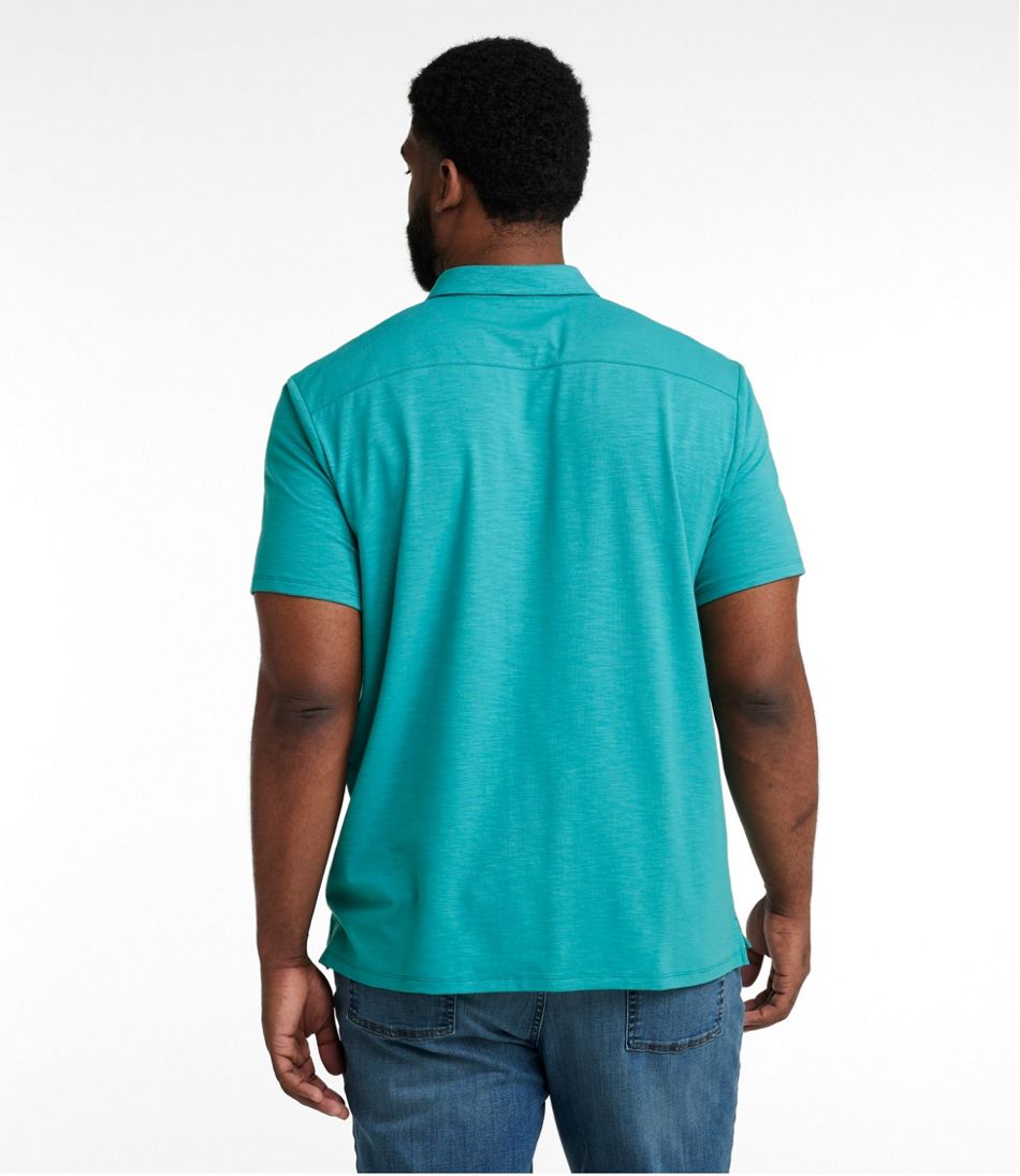 L.L.Bean Men's Lakewashed Performance Shirts, Button-Front Shirt, Short-Sleeve CLOTHING|SALE