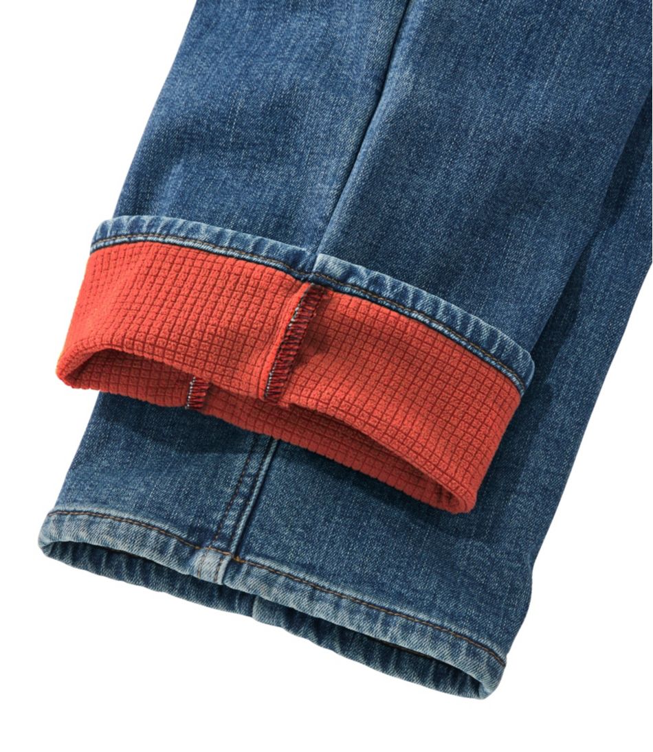 L.L.Bean Men's BeanFlex® Jeans, Standard Athletic Fit, Fleece-Lined CLOTHING