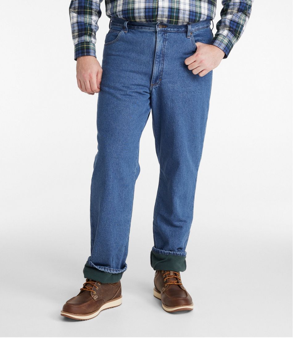 L.L.Bean Men's Double L® Jeans, Classic Fit, Fleece-Lined CLOTHING