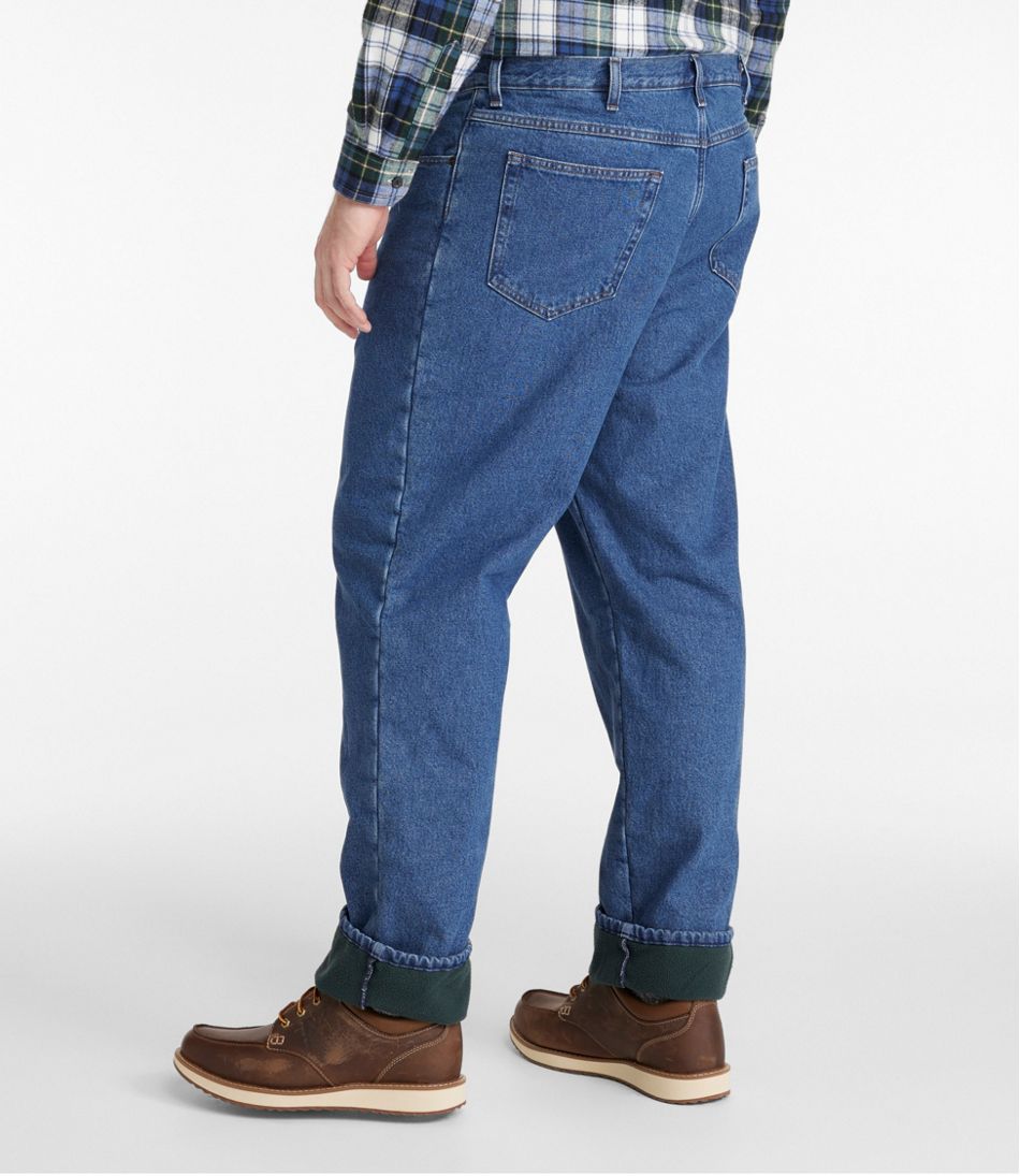 L.L.Bean Men's Double L® Jeans, Classic Fit, Fleece-Lined CLOTHING