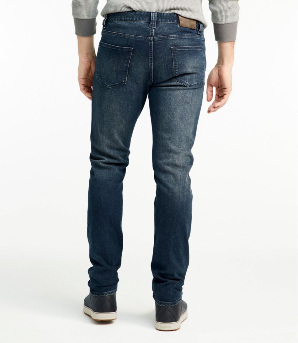 L.L.Bean Men's Signature Five-Pocket Jeans with Stretch, Slim Straight CLOTHING|SALE