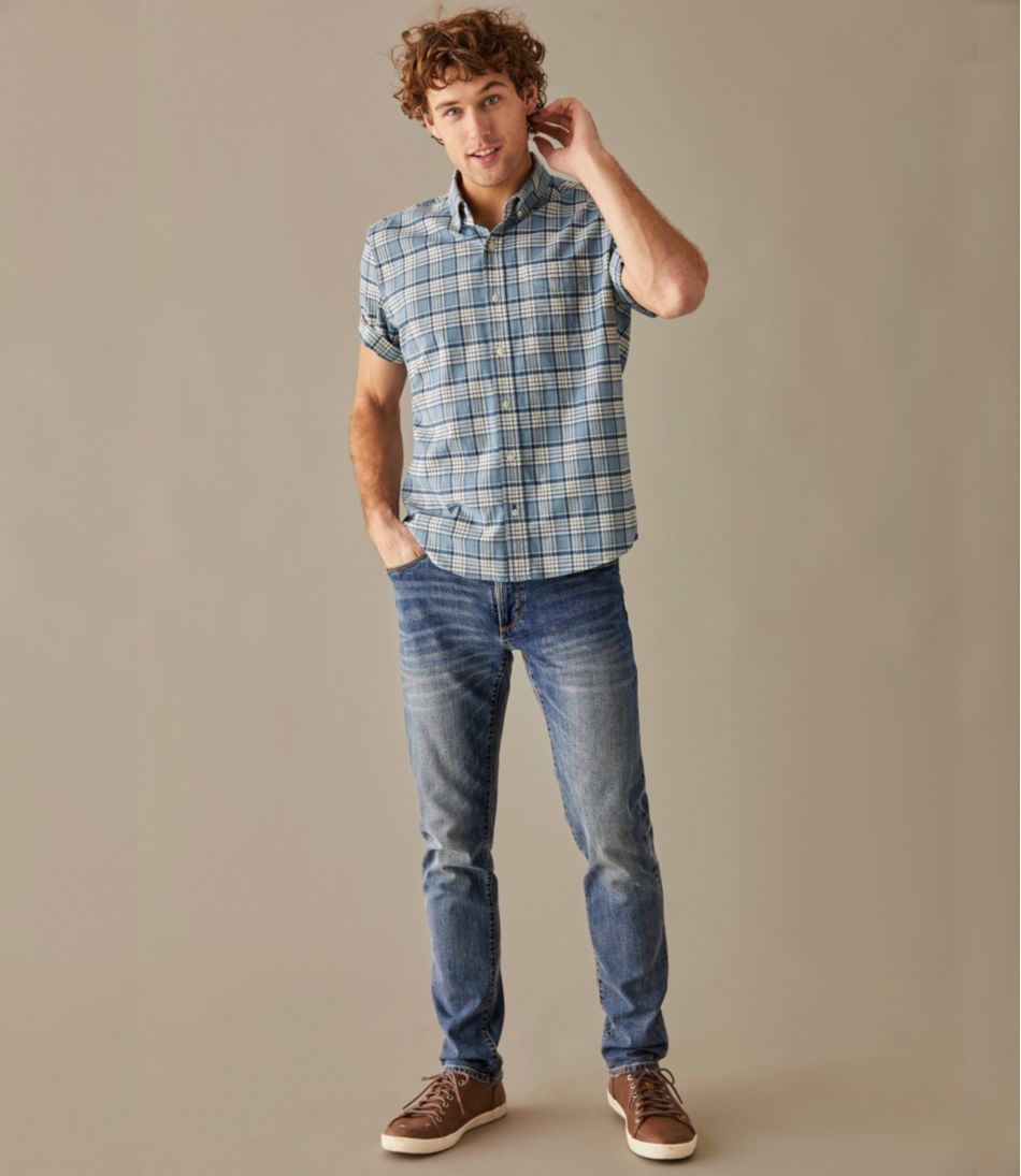 L.L.Bean Men's Signature Five-Pocket Jeans with Stretch, Slim Straight CLOTHING|SALE